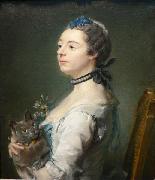 Jean-Baptiste Perronneau Portrait of Magdaleine Pinceloup de la Grange, nee de Parseval oil painting